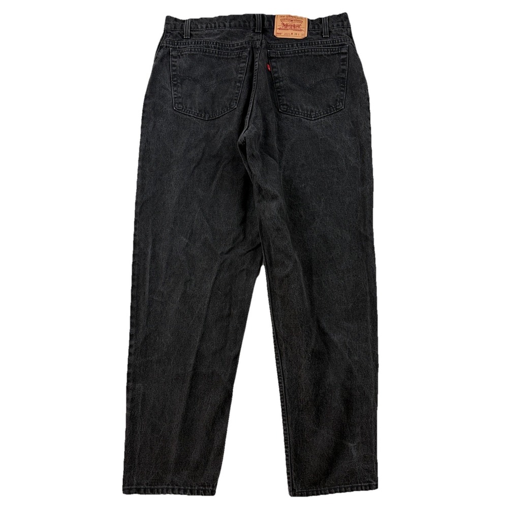 Vintage Levi's Jeans Mens 38x32 Black 560 Loose Fit Tapered Leg 90s Made‎ USA - Picture 2 of 10
